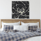 Abstrakte Art Golden Spiderweb Leinwanddruck (Insitu (Schlafzimmer))