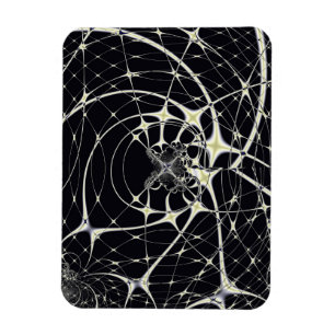 Abstrakte Art Golden Spiderweb Magnet