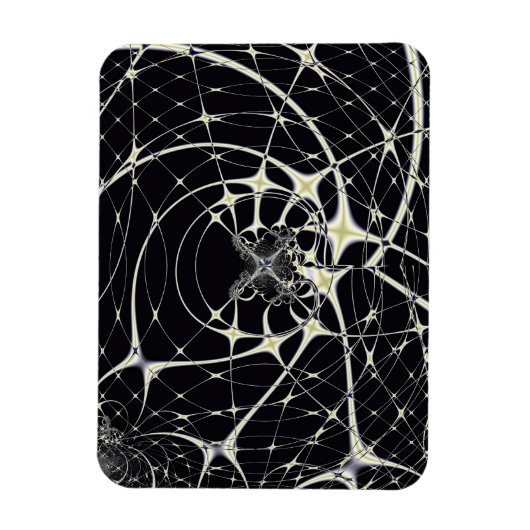 Abstrakte Art Golden Spiderweb Magnet (Vertikal)