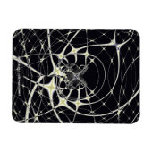 Abstrakte Art Golden Spiderweb Magnet (Horizontal)
