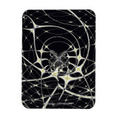 Abstrakte Art Golden Spiderweb Magnet (Vertikal)