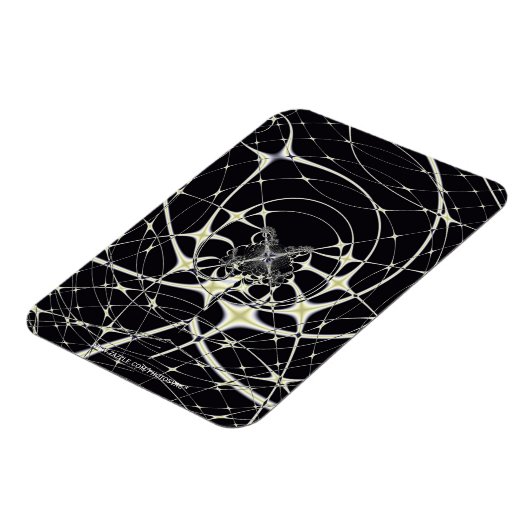 Abstrakte Art Golden Spiderweb Magnet (Linke Seite)