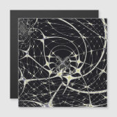 Abstrakte Art Golden Spiderweb Magnetkarte (Vorne/Hinten)