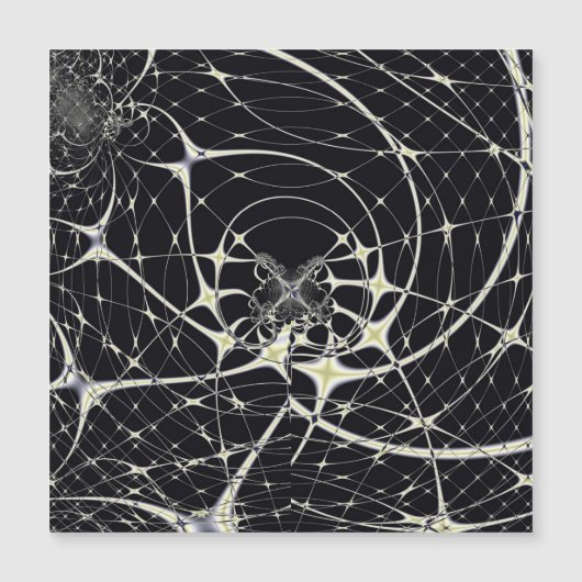Abstrakte Art Golden Spiderweb Magnetkarte (Vorderseite)