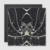Abstrakte Art Golden Spiderweb Magnetkarte (Vorne/Hinten)