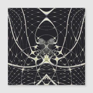 Abstrakte Art Golden Spiderweb Magnetkarte