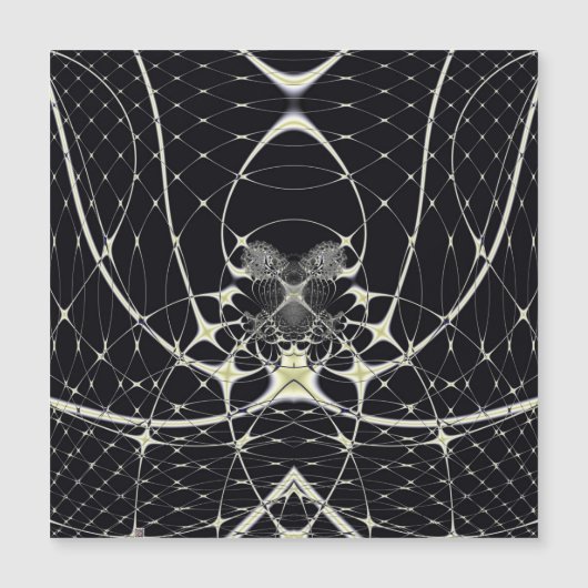 Abstrakte Art Golden Spiderweb Magnetkarte (Vorderseite)