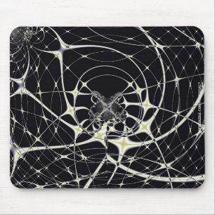 Abstrakte Art Golden Spiderweb Mousepad