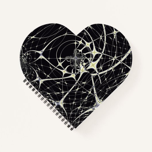 Abstrakte Art Golden Spiderweb Notizblock (Vorderseite)