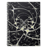 Abstrakte Art Golden Spiderweb Notizblock (Vorderseite)