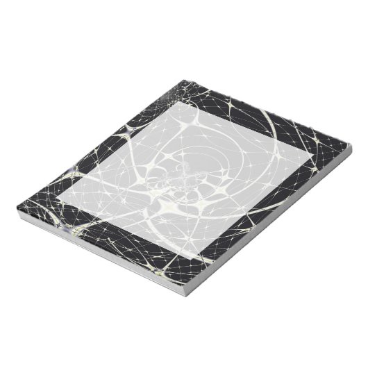 Abstrakte Art Golden Spiderweb Notizblock (Rotiert)