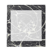 Abstrakte Art Golden Spiderweb Notizblock (Vorderseite)