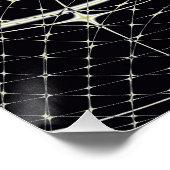 Abstrakte Art Golden Spiderweb Poster (Ecke)