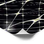 Abstrakte Art Golden Spiderweb Poster (Ecke)