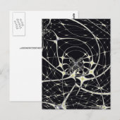 Abstrakte Art Golden Spiderweb Postkarte (Vorne/Hinten)