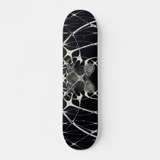 Abstrakte Art Golden Spiderweb Skateboard (Vorne)