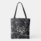Abstrakte Art Golden Spiderweb Tasche (Rückseite)