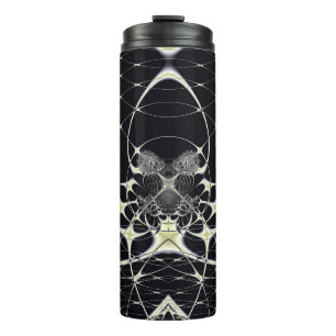 Abstrakte Art Golden Spiderweb Thermosbecher