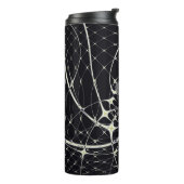 Abstrakte Art Golden Spiderweb Thermosbecher (Nach links gedreht)