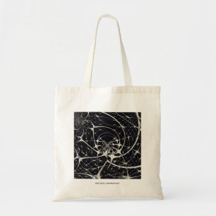 Abstrakte Art Golden Spiderweb Tragetasche