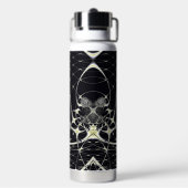 Abstrakte Art Golden Spiderweb Trinkflasche (Hinten)