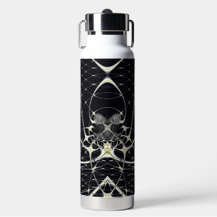 Abstrakte Art Golden Spiderweb Trinkflasche
