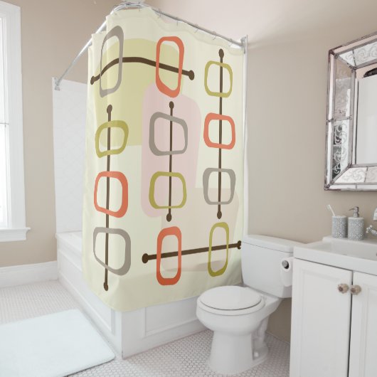 abstrakte Art Hollow Rocks aus den 1950er Jahren C Duschvorhang (Beispiel)