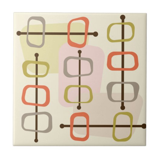 abstrakte Art Hollow Rocks aus den 1950er Jahren C Fliese (Vorderseite)