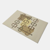 abstrakte Art Hollow Rocks Beige der 1950er Jahre Fußmatte (Schrägansicht)