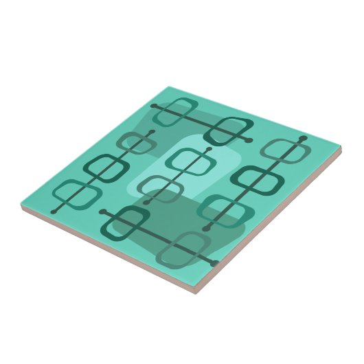 abstrakte Art Hollow Rocks Turquoise der 50er Jahr Fliese (Seite)