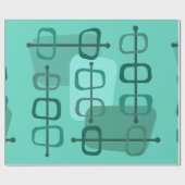 abstrakte Art Hollow Rocks Turquoise der 50er Jahr Geschenkpapier (Flach)