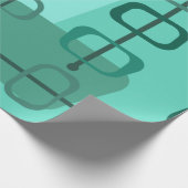 abstrakte Art Hollow Rocks Turquoise der 50er Jahr Geschenkpapier (Ecke)