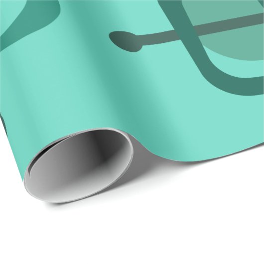 abstrakte Art Hollow Rocks Turquoise der 50er Jahr Geschenkpapier (Rolleneckpunkt)