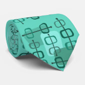 abstrakte Art Hollow Rocks Turquoise der 50er Jahr Krawatte (Gerollt)