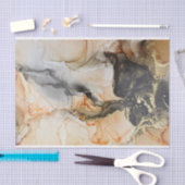 Abstrakte Art Jewel Toned Citrus, Black & Gold Seidenpapier (Handwerk)