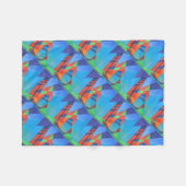 Abstrakte Art Junk Boote gegen Deep Blue Sky Fleecedecke (Vorderseite (Horizontal))