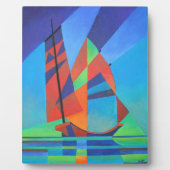 Abstrakte Art Junk Boote gegen Deep Blue Sky Fotoplatte (Vorderseite)