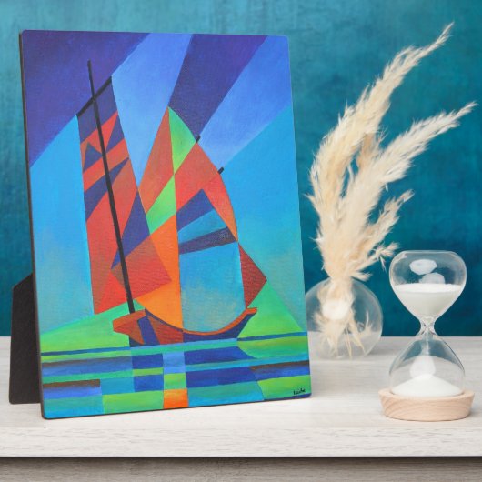 Abstrakte Art Junk Boote gegen Deep Blue Sky Fotoplatte (Seite)