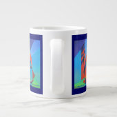 Abstrakte Art Junk Boote gegen Deep Blue Sky Jumbo-Tasse (Rückseite)