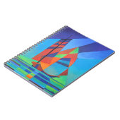 Abstrakte Art Junk Boote gegen Deep Blue Sky Notizblock (Linke Seite)