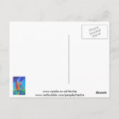 Abstrakte Art Junk Boote gegen Deep Blue Sky Postkarte (Rückseite)