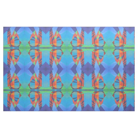 Abstrakte Art Junk Boote gegen Deep Blue Sky Stoff (Fat Quarter (45,7 x 55,9 cm))