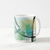 Abstrakte Art Keramik Tasse - Moderner Kaffeecup 1 (VorderseiteRechts)