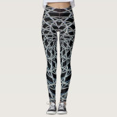 Abstrakte Art Leggings mit kühlem Muster. (Vorderseite)
