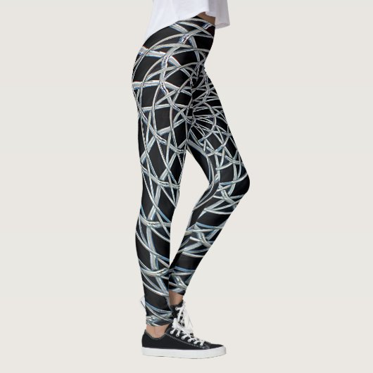 Abstrakte Art Leggings mit kühlem Muster. (Rechts)