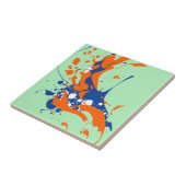 Abstrakte Art Mint Grüne Moderne Kunst Farbe sprit Fliese (Seite)