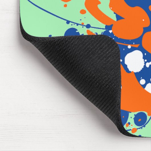 Abstrakte Art Mint Grüne Moderne Kunst Farbe sprit Mousepad (Ecke)