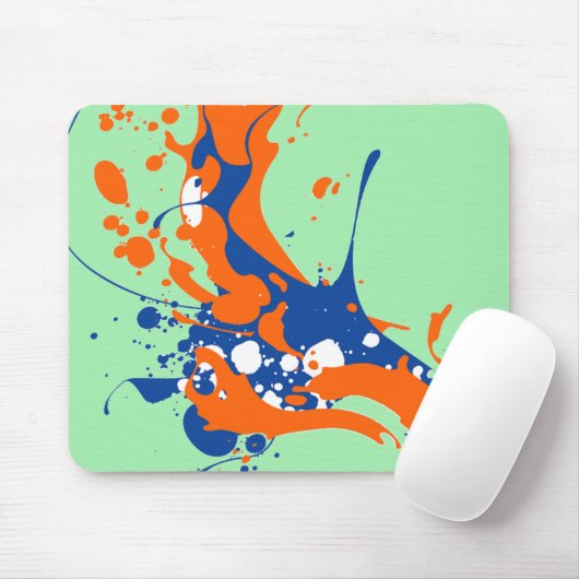 Abstrakte Art Mint Grüne Moderne Kunst Farbe sprit Mousepad (Mit Mouse)
