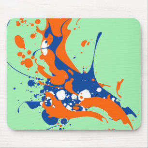 Abstrakte Art Mint Grüne Moderne Kunst Farbe sprit Mousepad