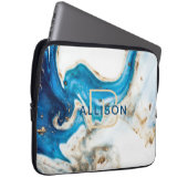 Abstrakte Art Monogram Laptopschutzhülle (Vorne Rechts)